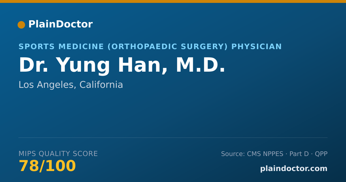 Shareable card for Yung Han, M.D. - Sports Medicine (Orthopaedic Surgery) Physician, Los Angeles, CA
