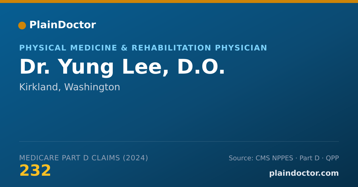 Shareable card for Yung Lee, D.O. - Physical Medicine & Rehabilitation Physician, Kirkland, WA