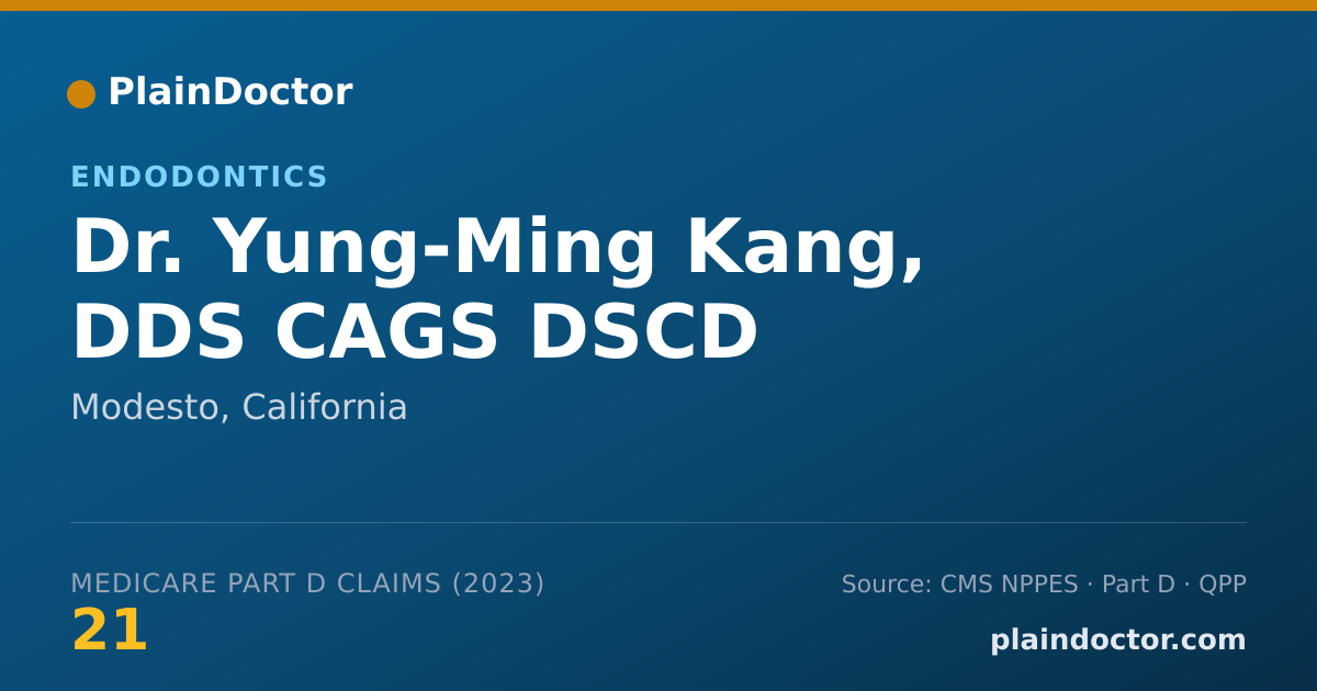 Shareable card for Yung-Ming Kang, DDS CAGS DSCD - Endodontics, Modesto, CA