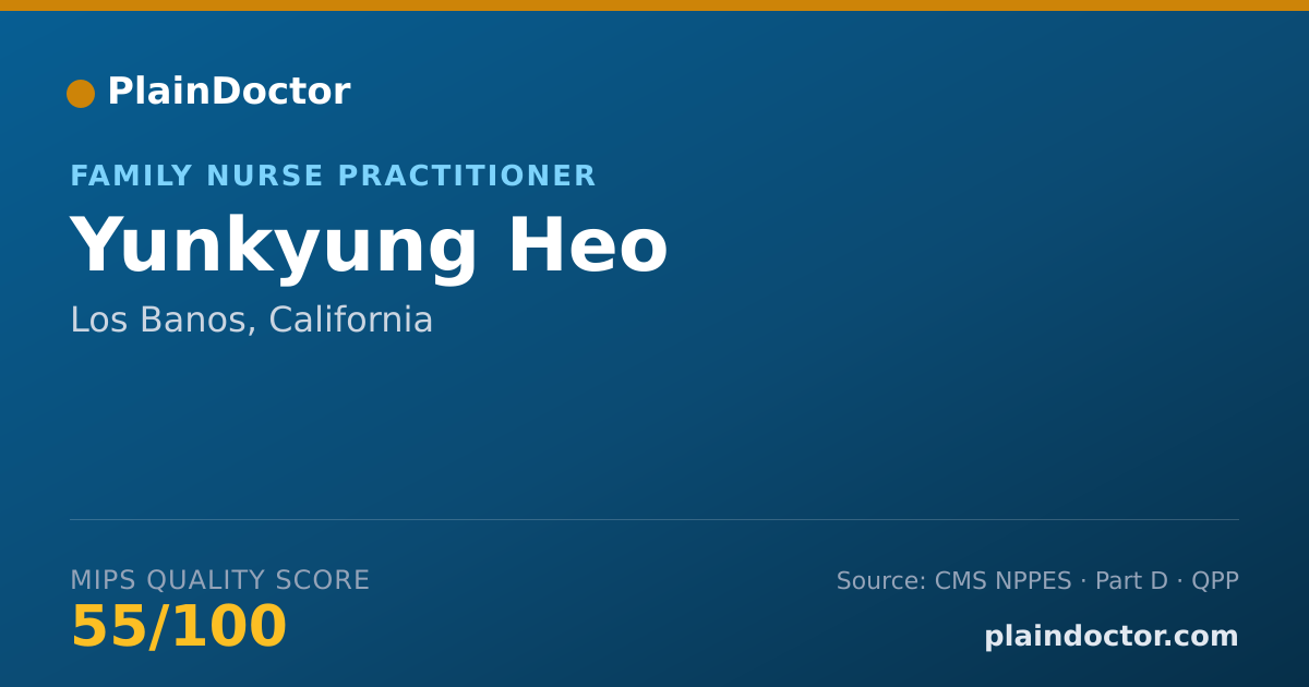 Shareable card for Yunkyung Heo - Family Nurse Practitioner, Los Banos, CA