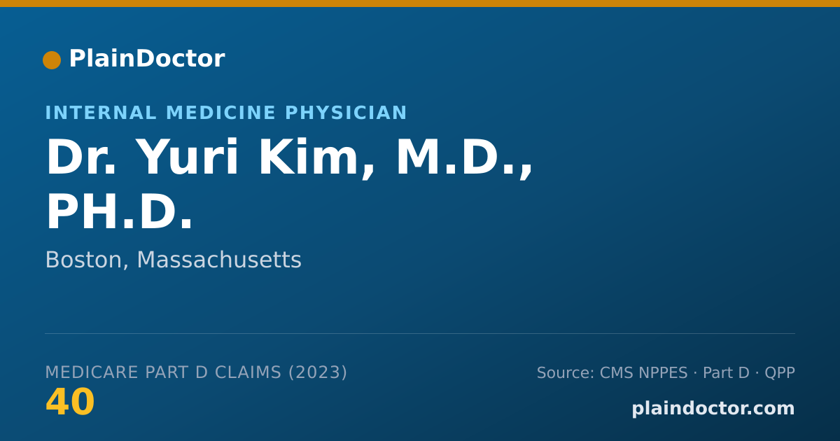 Shareable card for Yuri Kim, M.D., PH.D. - Internal Medicine Physician, Boston, MA