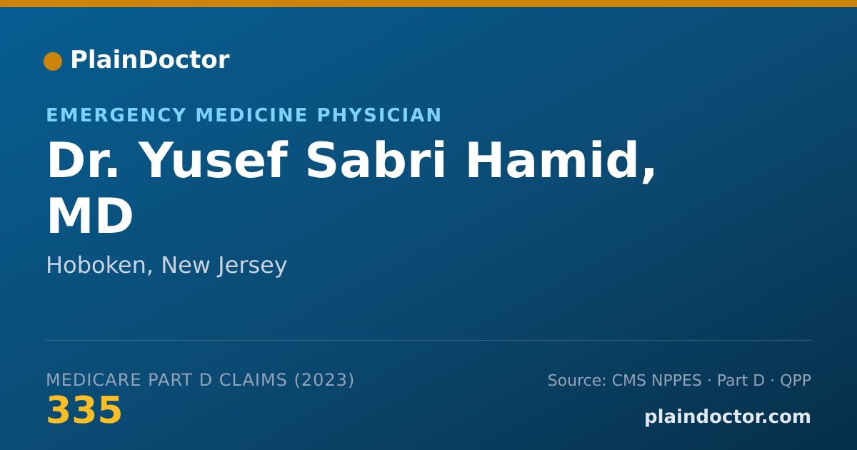 Shareable card for Yusef Sabri Hamid, MD - Emergency Medicine Physician, Hoboken, NJ