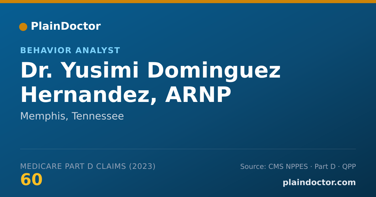 Shareable card for Yusimi Dominguez Hernandez, ARNP - Behavior Analyst, Memphis, TN