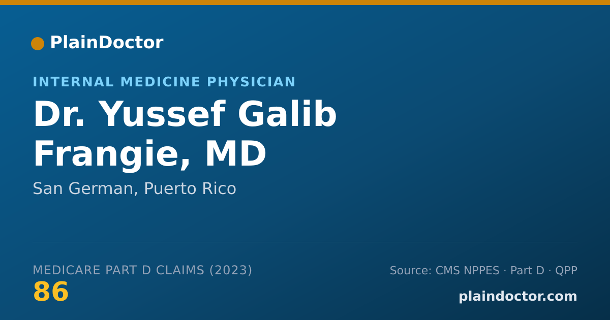 Shareable card for Yussef Galib Frangie, MD - Internal Medicine Physician, San German, PR