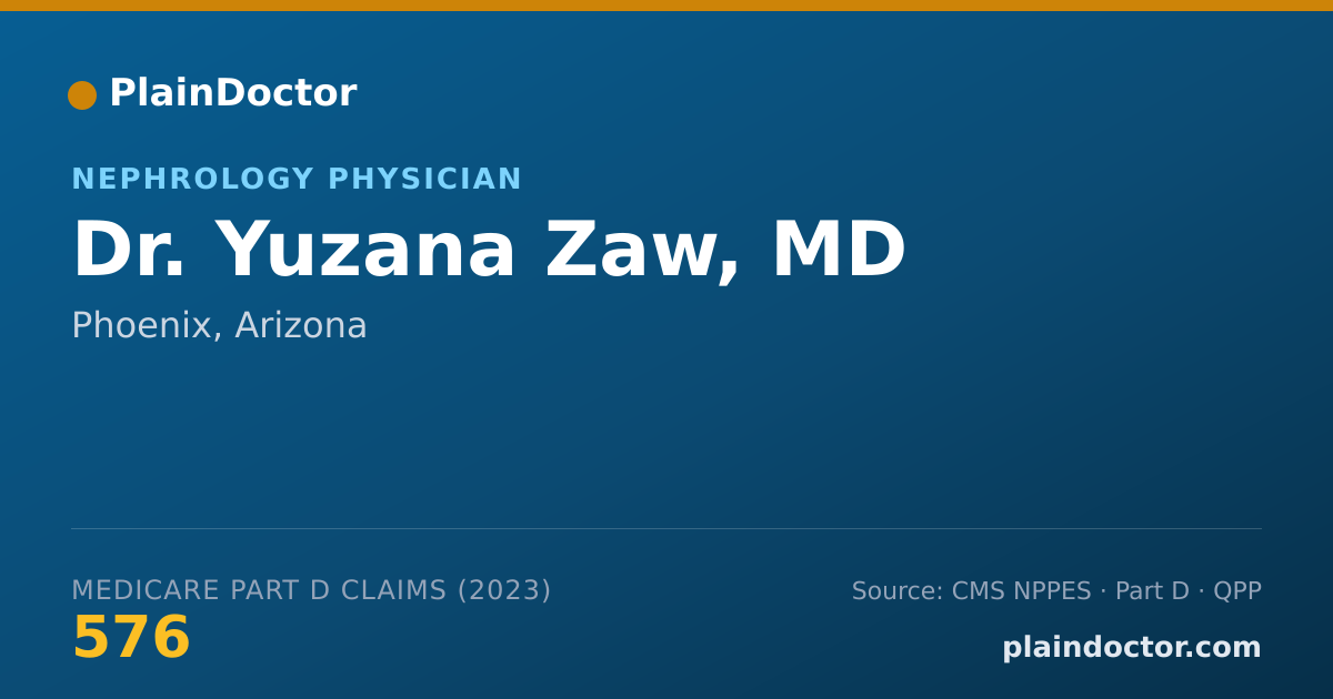 Shareable card for Yuzana Zaw, MD - Nephrology Physician, Phoenix, AZ