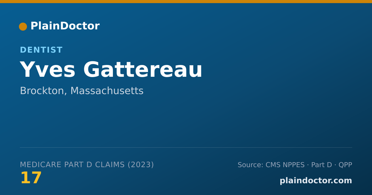 Shareable card for Yves Gattereau - Dentist, Brockton, MA