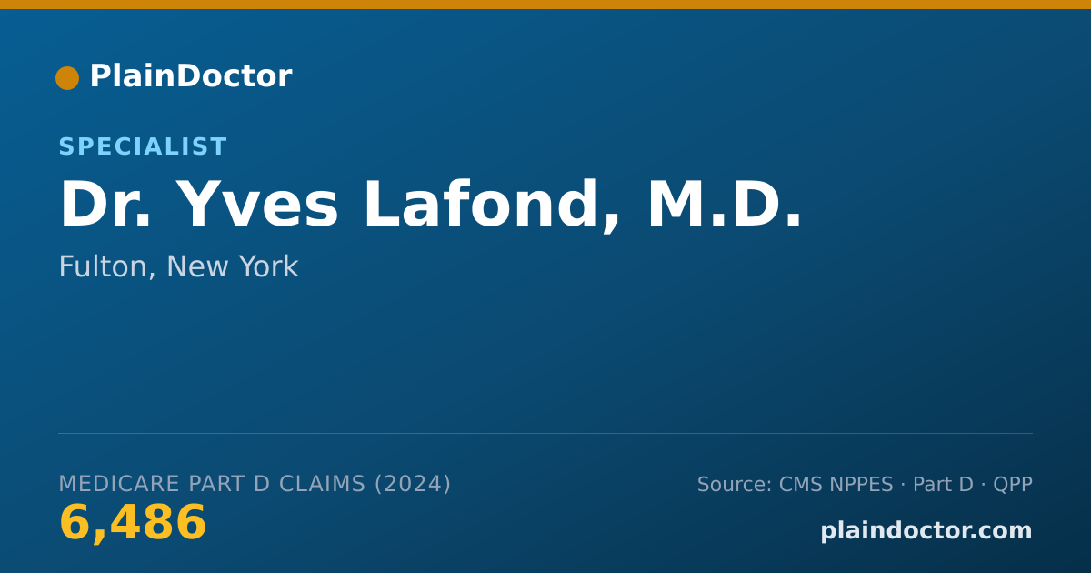 Shareable card for Yves Lafond, M.D. - Specialist, Fulton, NY