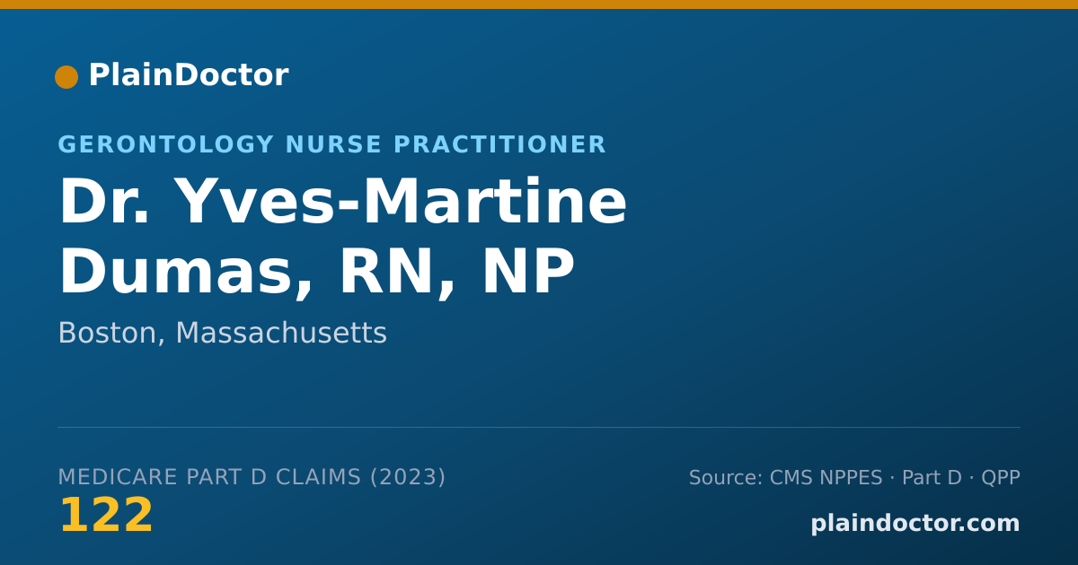 Shareable card for Yves-Martine Dumas, RN, NP - Gerontology Nurse Practitioner, Boston, MA