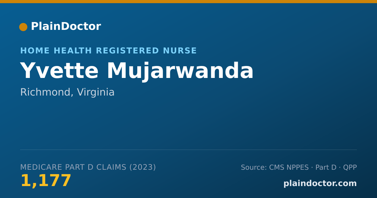 Shareable card for Yvette Mujarwanda - Home Health Registered Nurse, Richmond, VA