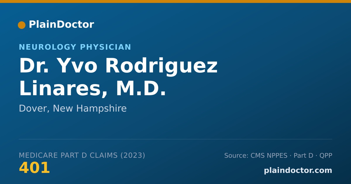 Shareable card for Yvo Rodriguez Linares, M.D. - Neurology Physician, Dover, NH