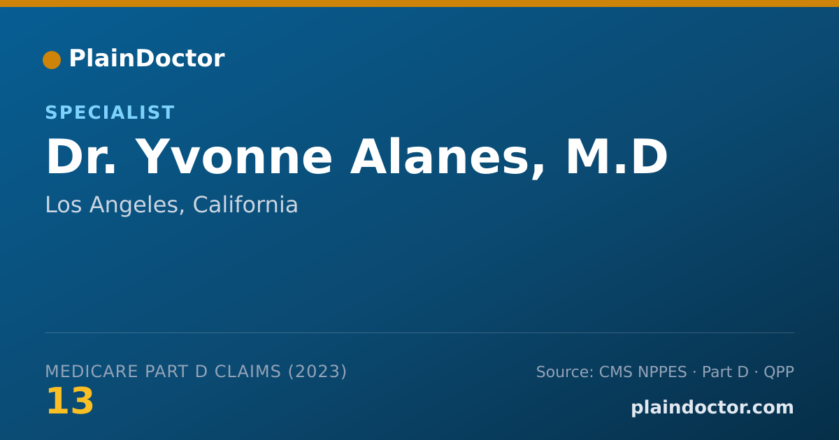 Shareable card for Yvonne Alanes, M.D - Specialist, Los Angeles, CA