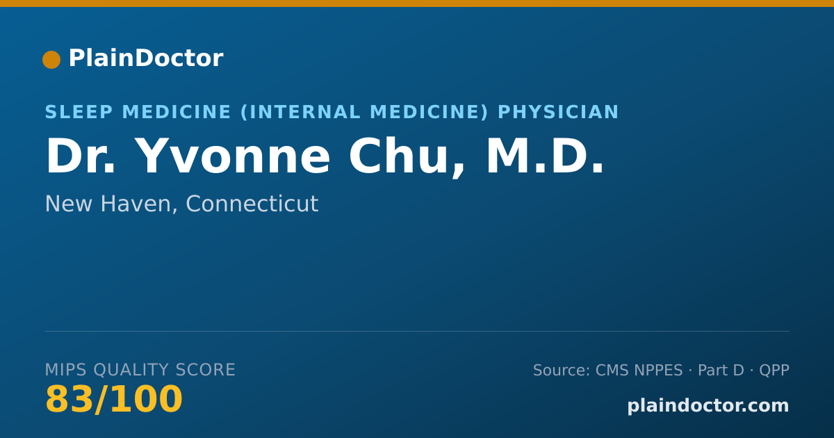 Shareable card for Yvonne Chu, M.D. - Sleep Medicine (Internal Medicine) Physician, New Haven, CT
