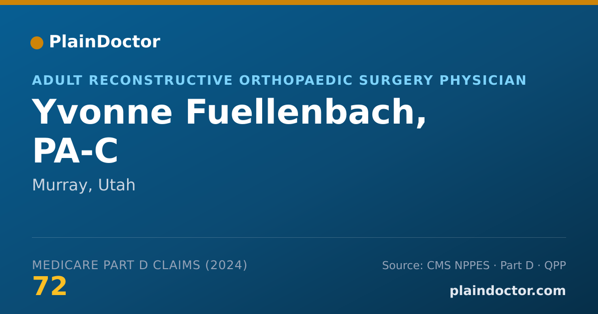 Shareable card for Yvonne Fuellenbach, PA-C - Adult Reconstructive Orthopaedic Surgery Physician, Murray, UT
