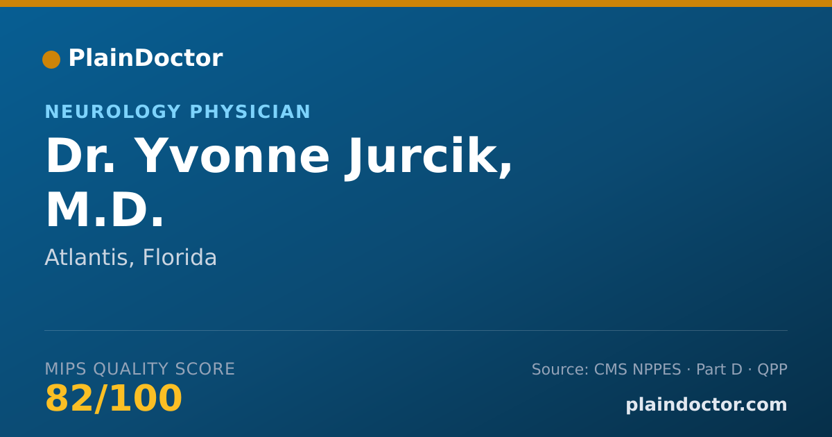 Shareable card for Yvonne Jurcik, M.D. - Neurology Physician, Atlantis, FL