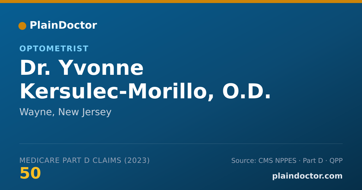 Shareable card for Yvonne Kersulec-Morillo, O.D. - Optometrist, Wayne, NJ