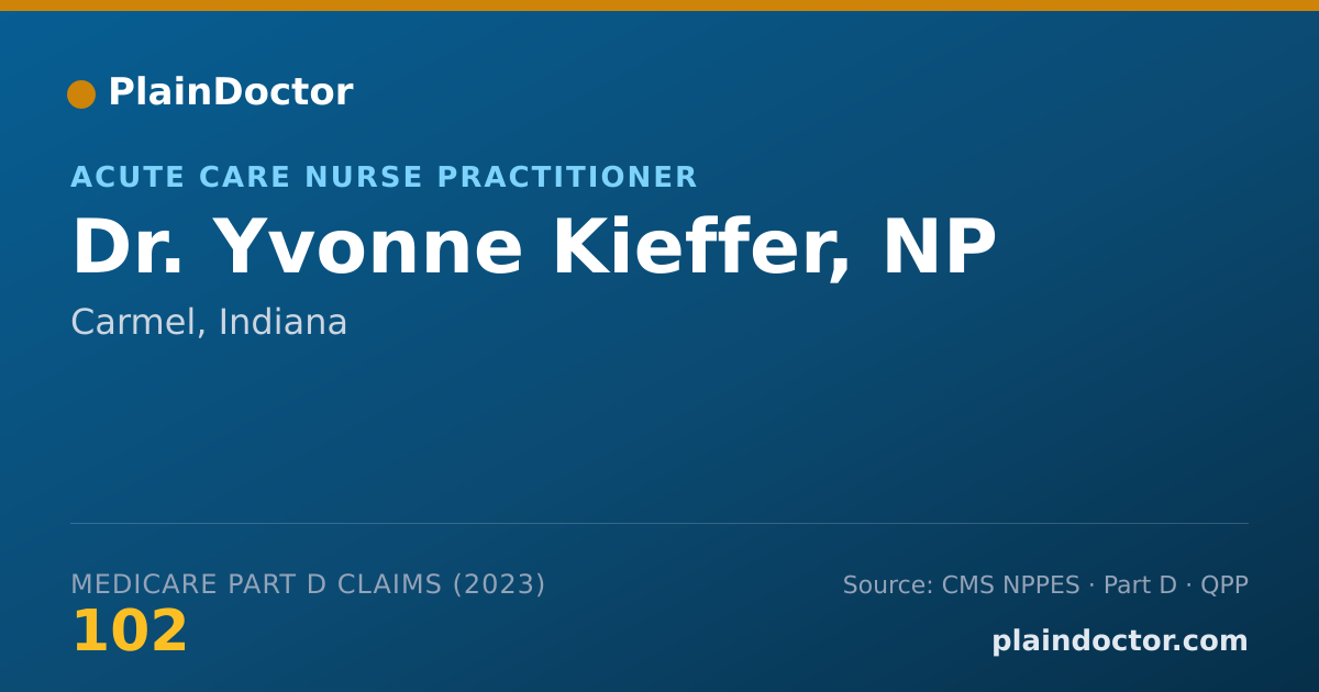 Shareable card for Yvonne Kieffer, NP - Acute Care Nurse Practitioner, Carmel, IN