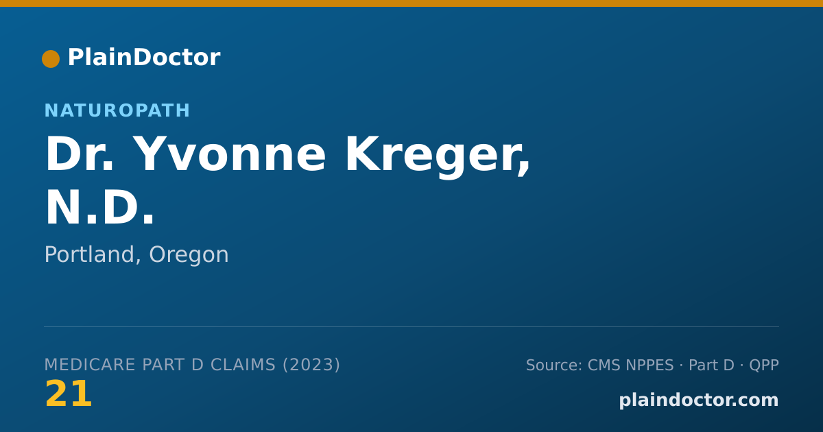 Shareable card for Yvonne Kreger, N.D. - Naturopath, Portland, OR