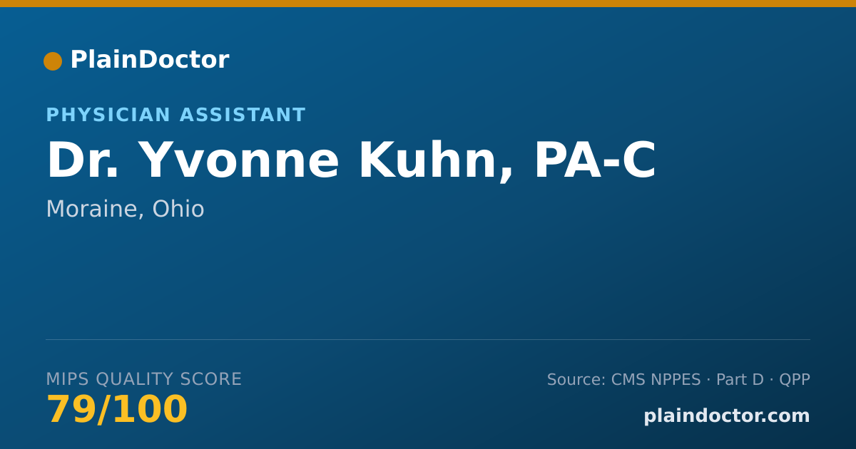 Shareable card for Yvonne Kuhn, PA-C - Physician Assistant, Moraine, OH