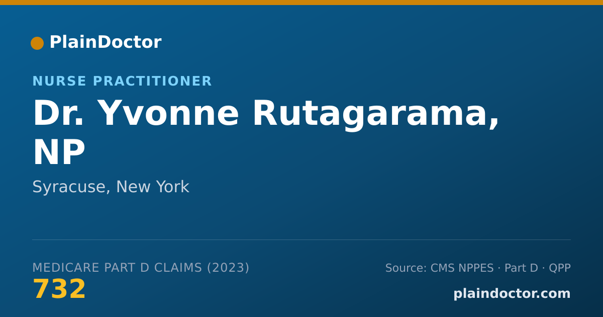 Shareable card for Yvonne Rutagarama, NP - Nurse Practitioner, Syracuse, NY