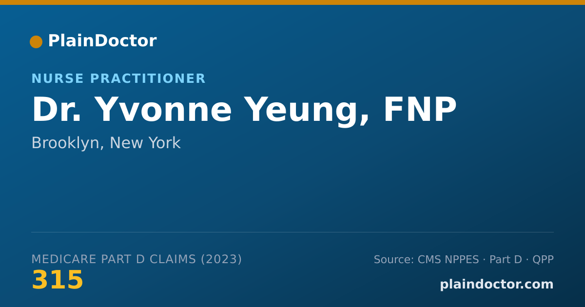 Shareable card for Yvonne Yeung, FNP - Nurse Practitioner, Brooklyn, NY