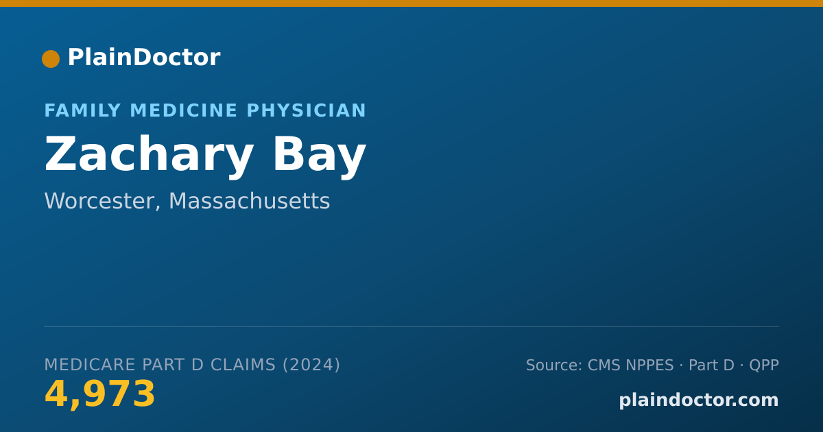 Shareable card for Zachary Bay - Family Medicine Physician, Worcester, MA