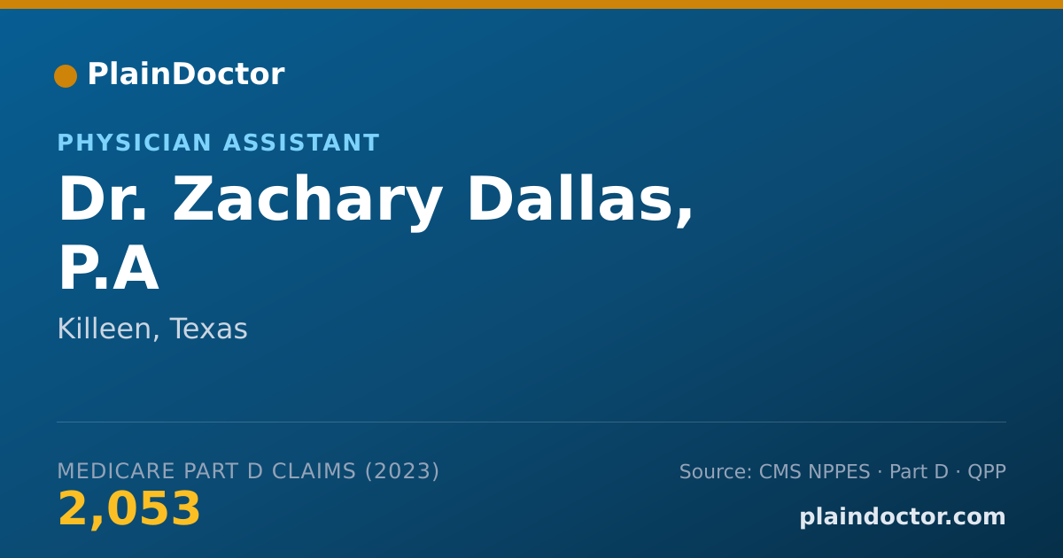 Shareable card for Zachary Dallas, P.A - Physician Assistant, Killeen, TX