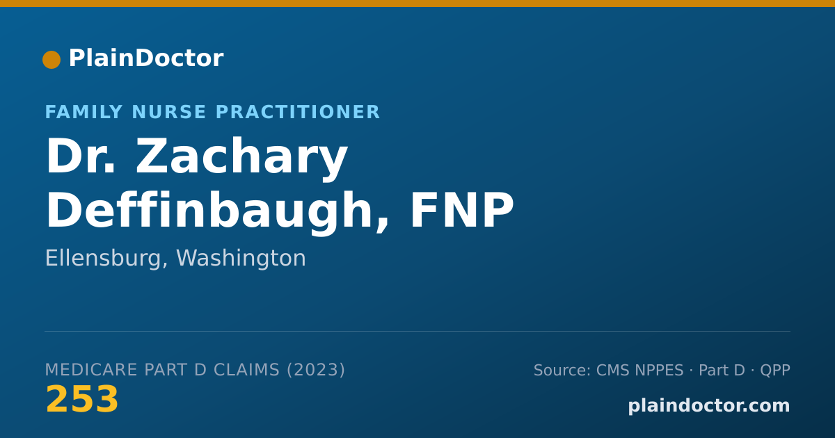 Shareable card for Zachary Deffinbaugh, FNP - Family Nurse Practitioner, Ellensburg, WA