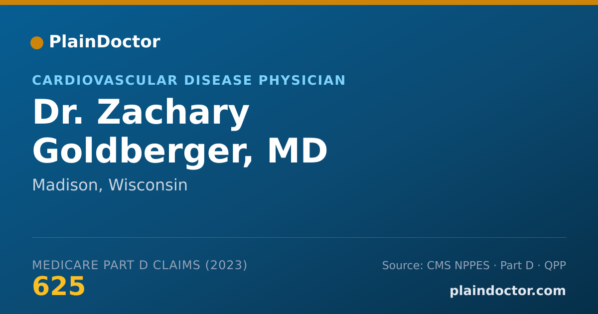 Shareable card for Zachary Goldberger, MD - Cardiovascular Disease Physician, Madison, WI