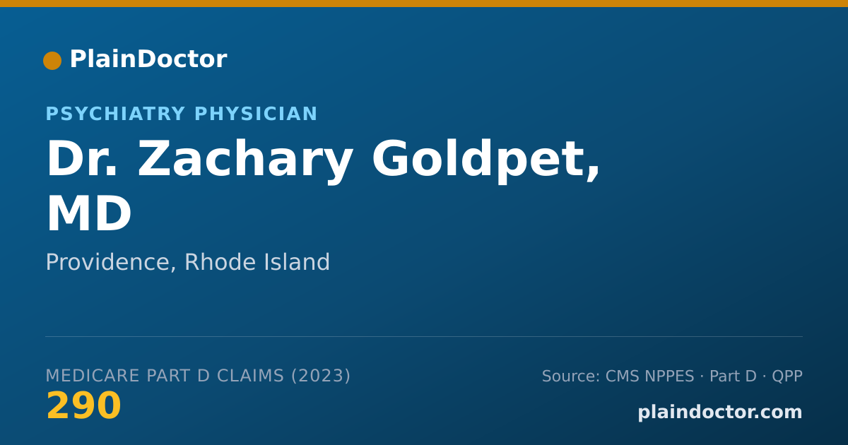 Shareable card for Zachary Goldpet, MD - Psychiatry Physician, Providence, RI