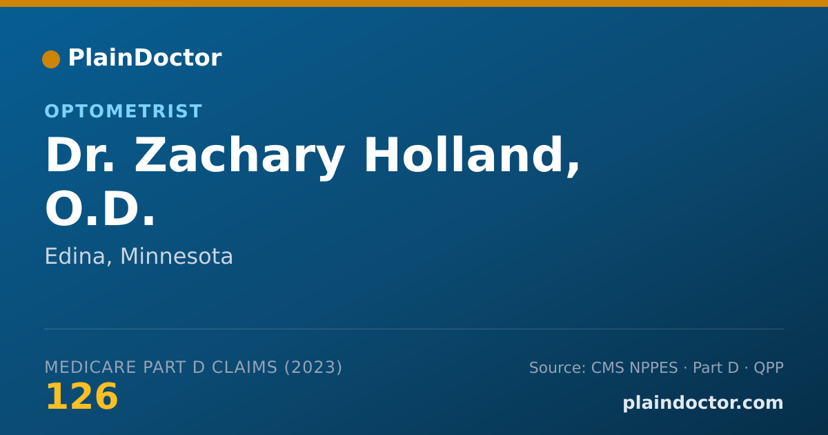 Shareable card for Zachary Holland, O.D. - Optometrist, Edina, MN