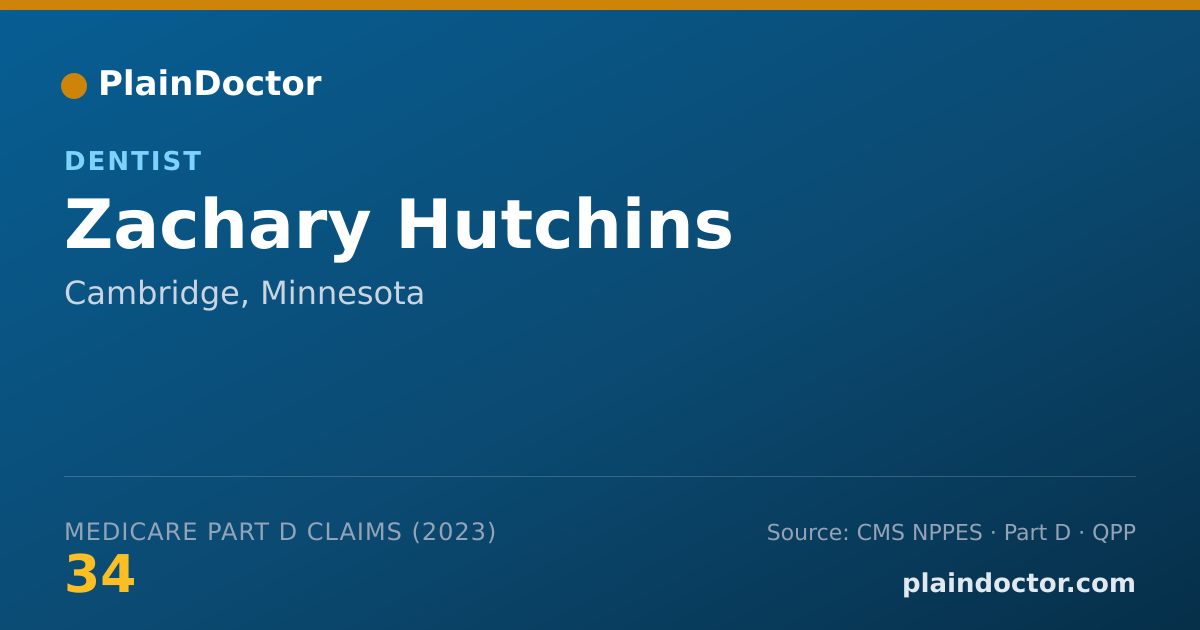 Shareable card for Zachary Hutchins - Dentist, Cambridge, MN