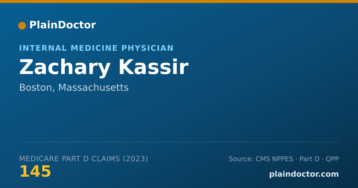 Shareable card for Zachary Kassir - Internal Medicine Physician, Boston, MA