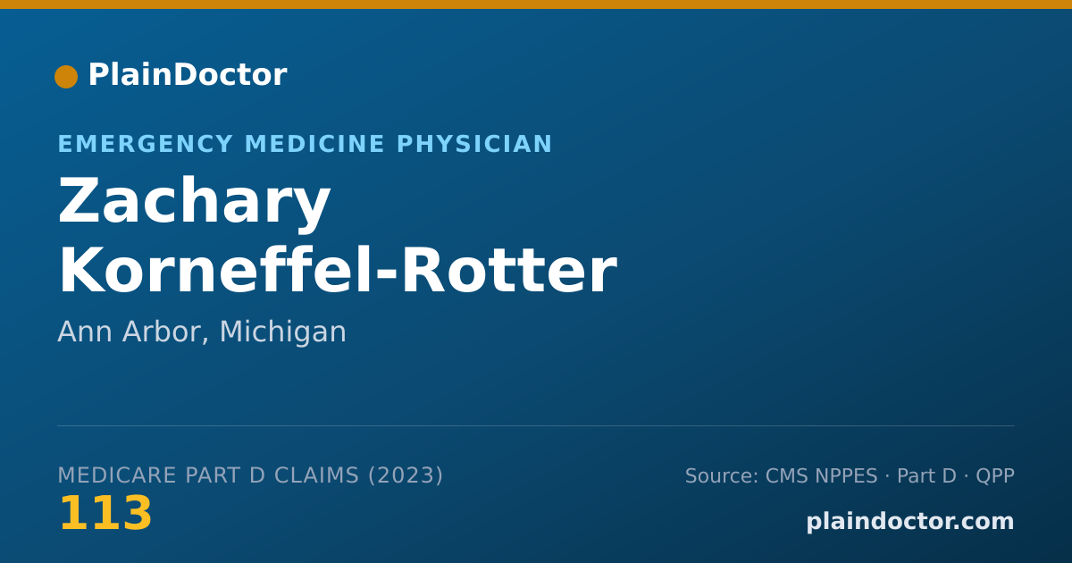 Shareable card for Zachary Korneffel-Rotter - Emergency Medicine Physician, Ann Arbor, MI