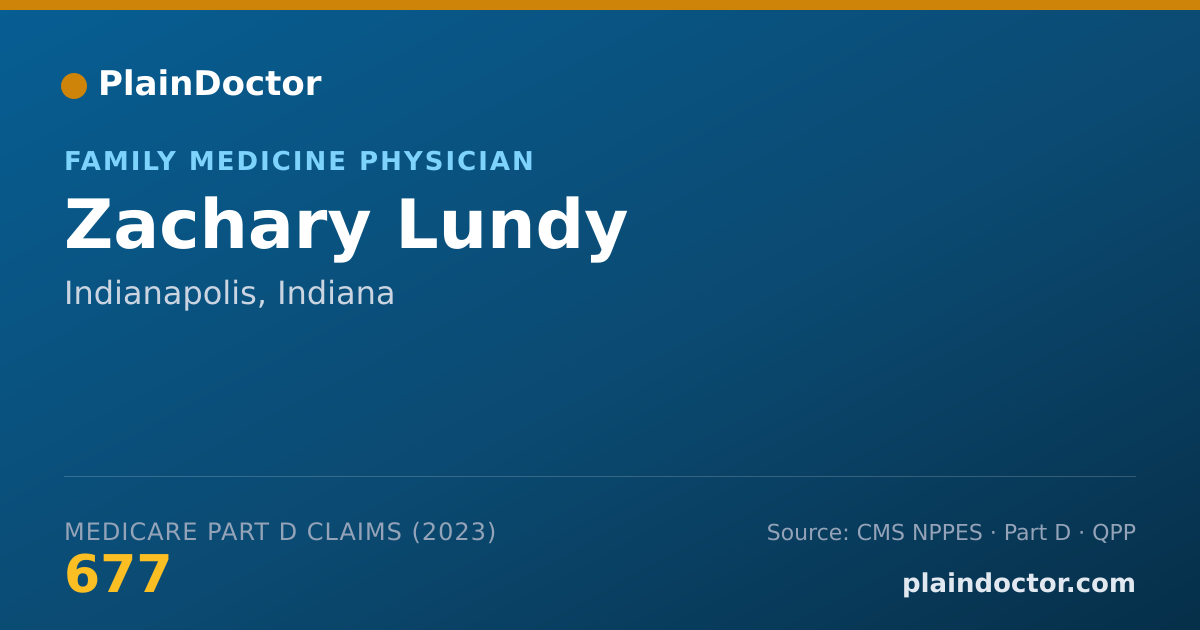 Shareable card for Zachary Lundy - Family Medicine Physician, Indianapolis, IN