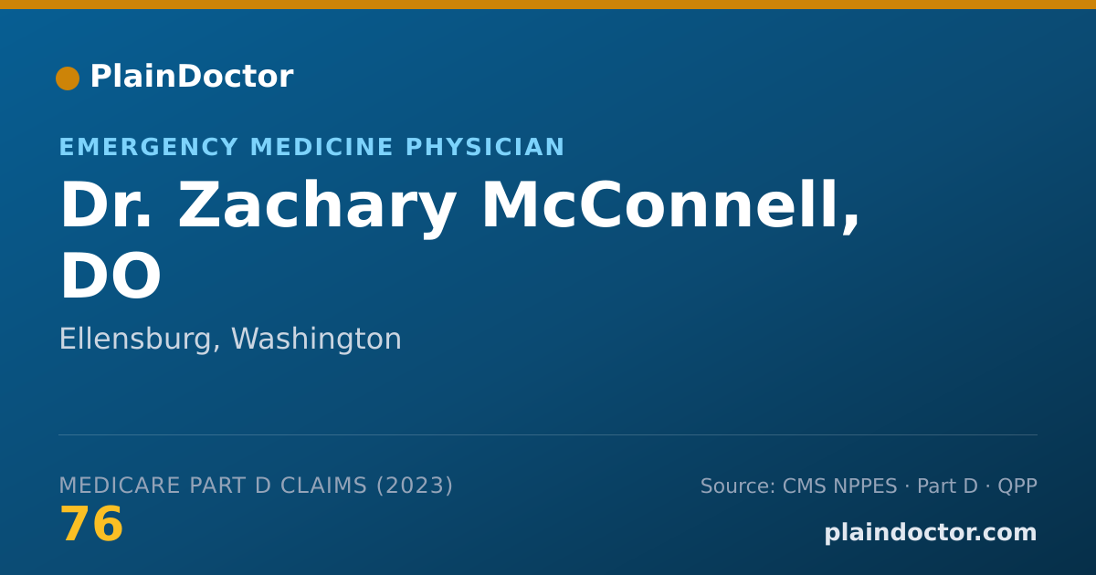 Shareable card for Zachary McConnell, DO - Emergency Medicine Physician, Ellensburg, WA