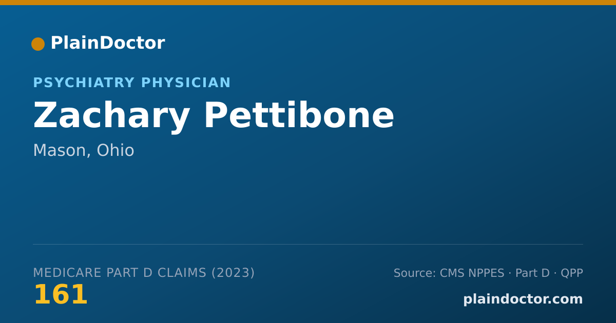 Shareable card for Zachary Pettibone - Psychiatry Physician, Mason, OH