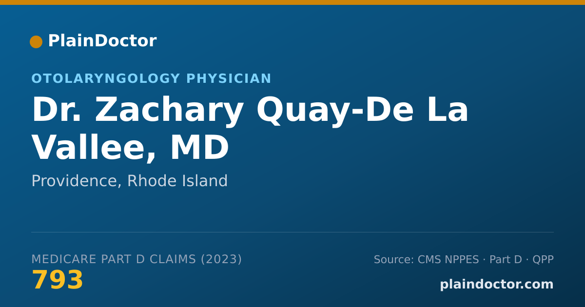 Shareable card for Zachary Quay-De La Vallee, MD - Otolaryngology Physician, Providence, RI