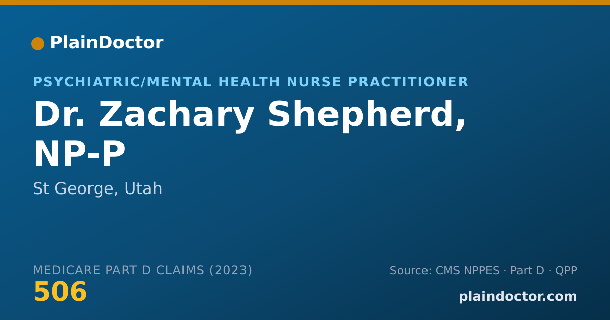 Shareable card for Zachary Shepherd, NP-P - Psychiatric/Mental Health Nurse Practitioner, St George, UT