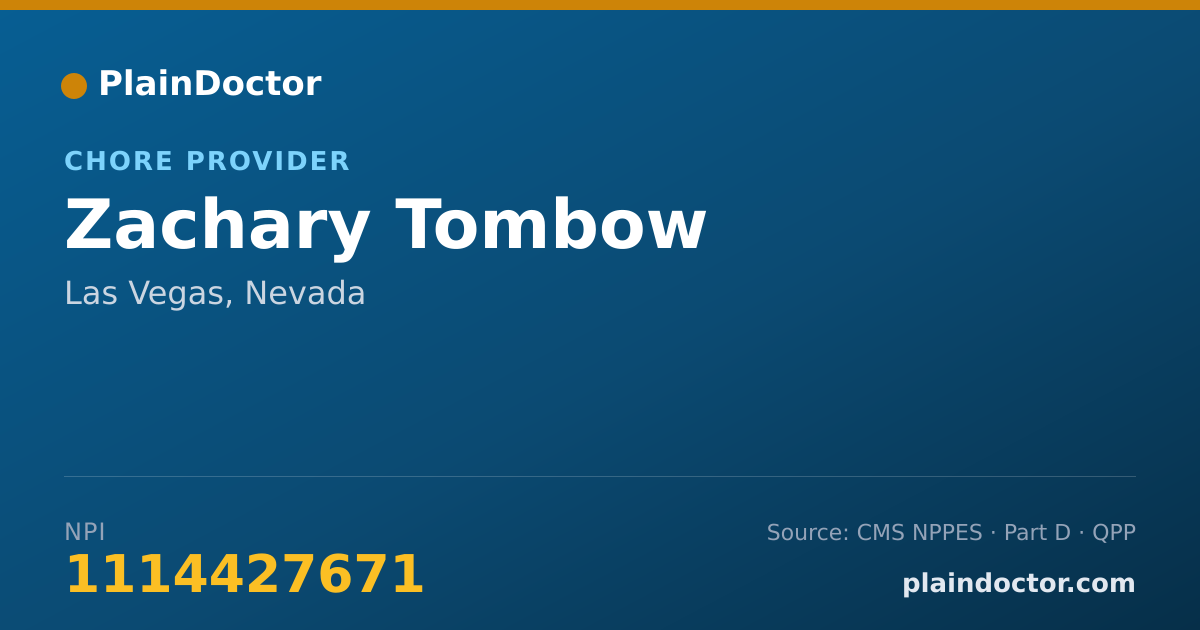 Shareable card for Zachary Tombow - Chore Provider, Las Vegas, NV