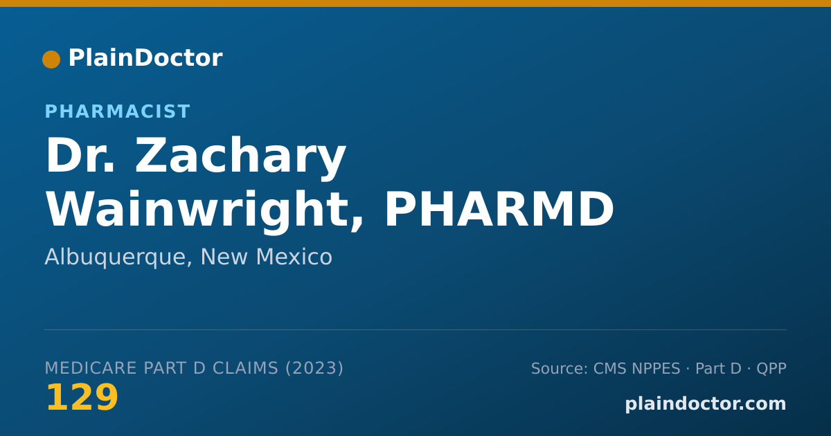 Shareable card for Zachary Wainwright, PHARMD - Pharmacist, Albuquerque, NM
