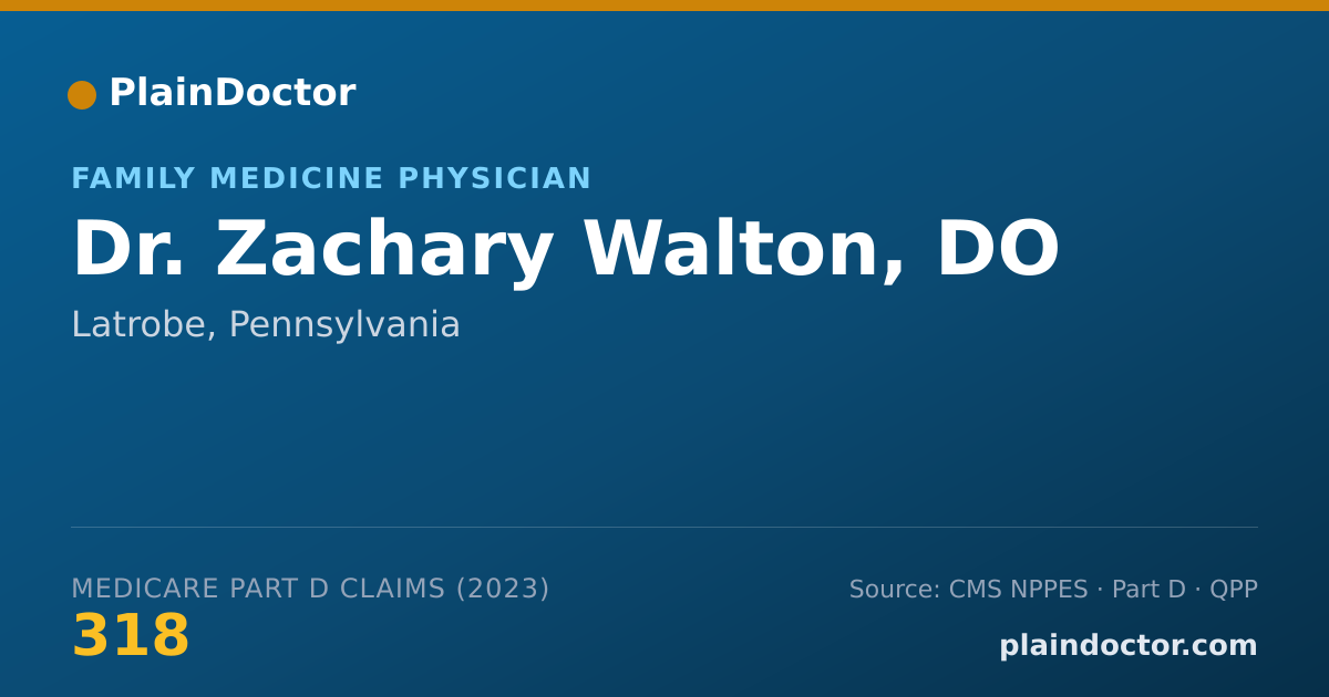 Shareable card for Zachary Walton, DO - Family Medicine Physician, Latrobe, PA
