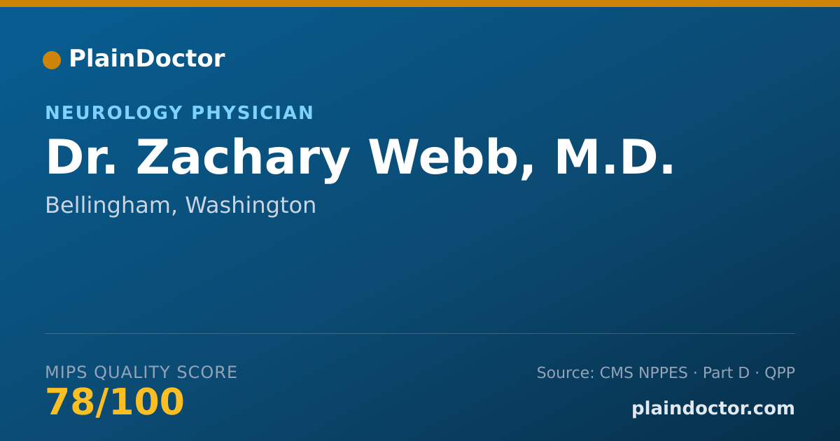 Shareable card for Zachary Webb, M.D. - Neurology Physician, Bellingham, WA