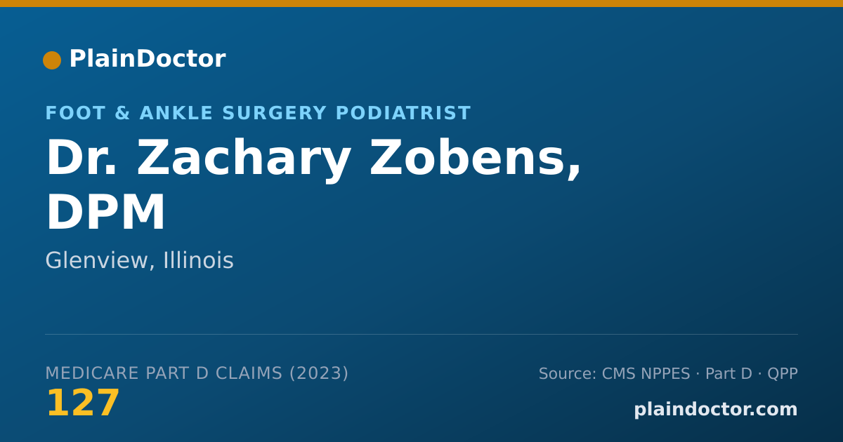 Shareable card for Zachary Zobens, DPM - Foot & Ankle Surgery Podiatrist, Glenview, IL