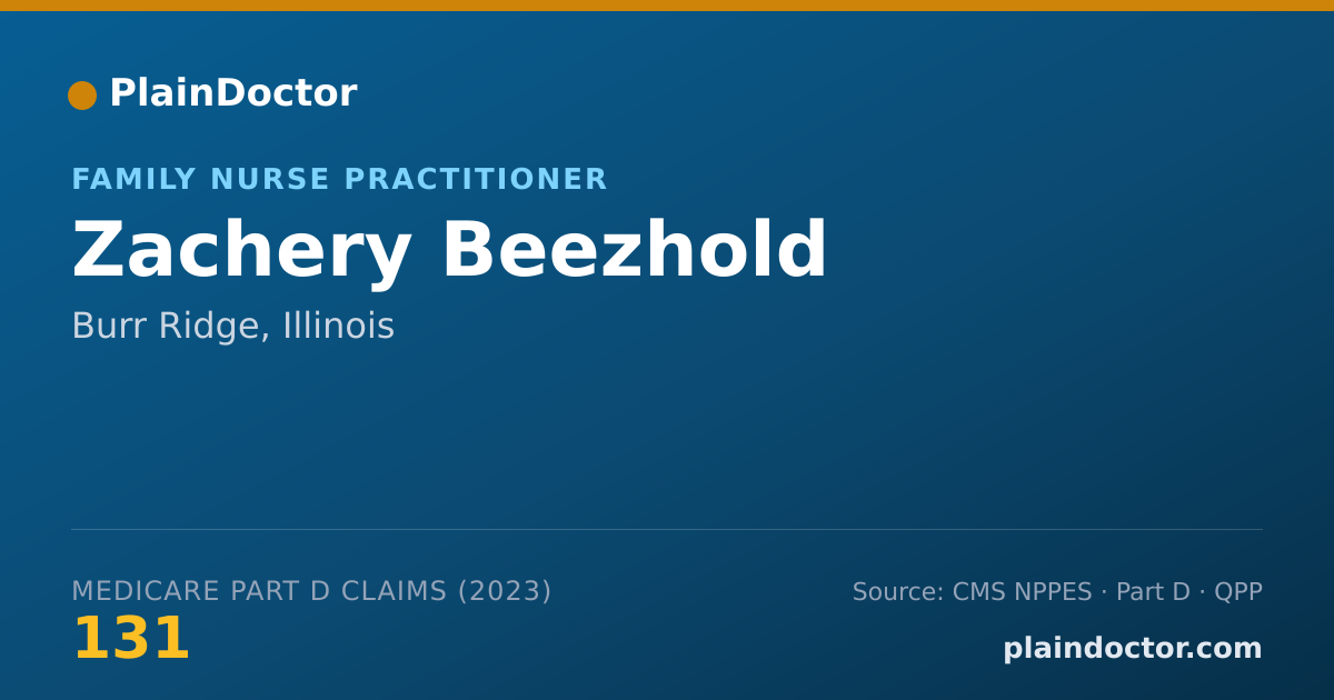 Shareable card for Zachery Beezhold - Family Nurse Practitioner, Burr Ridge, IL