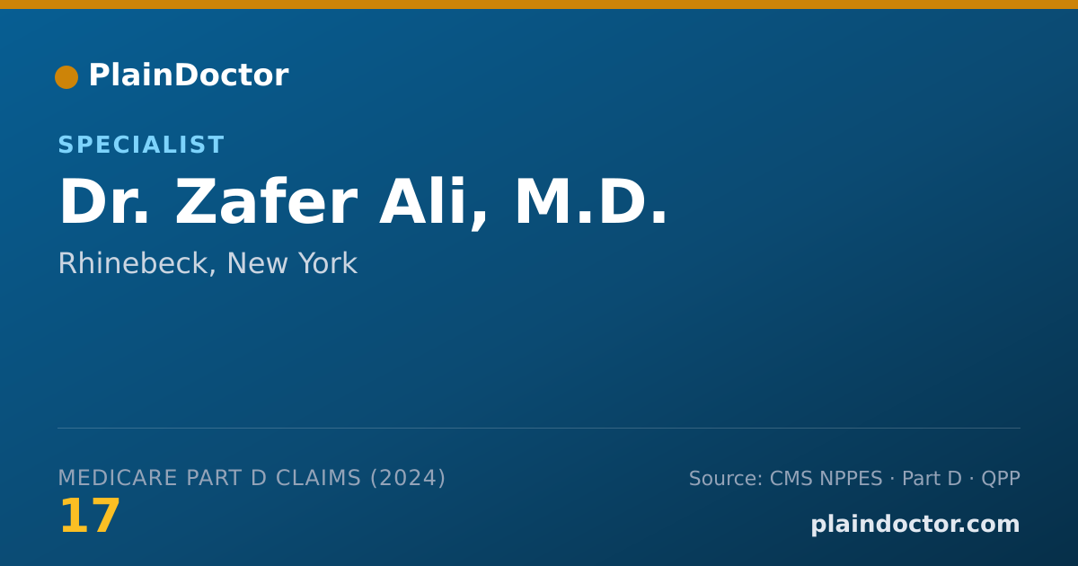 Shareable card for Zafer Ali, M.D. - Specialist, Rhinebeck, NY