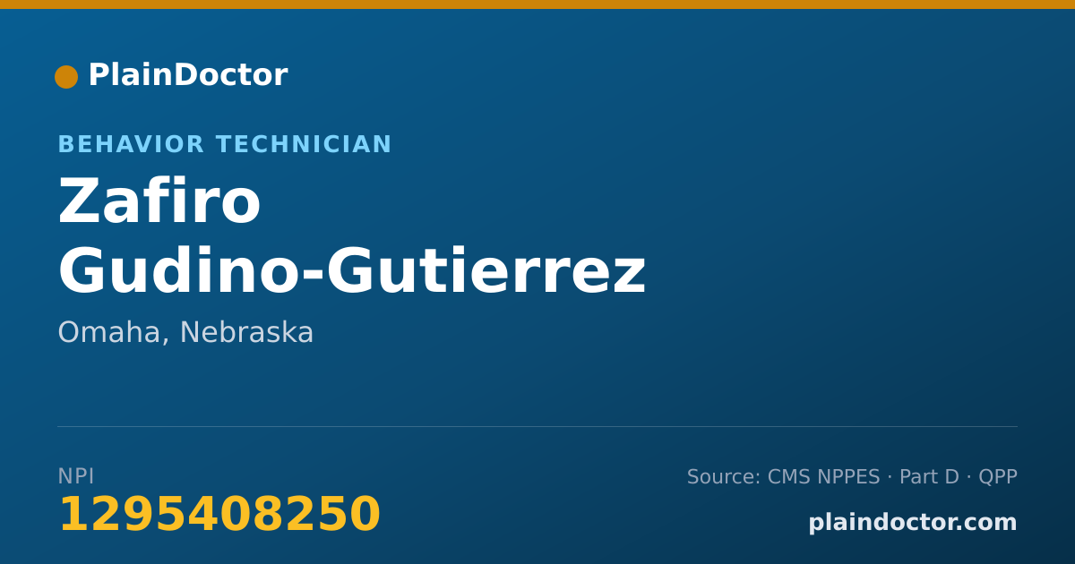 Shareable card for Zafiro Gudino-Gutierrez - Behavior Technician, Omaha, NE