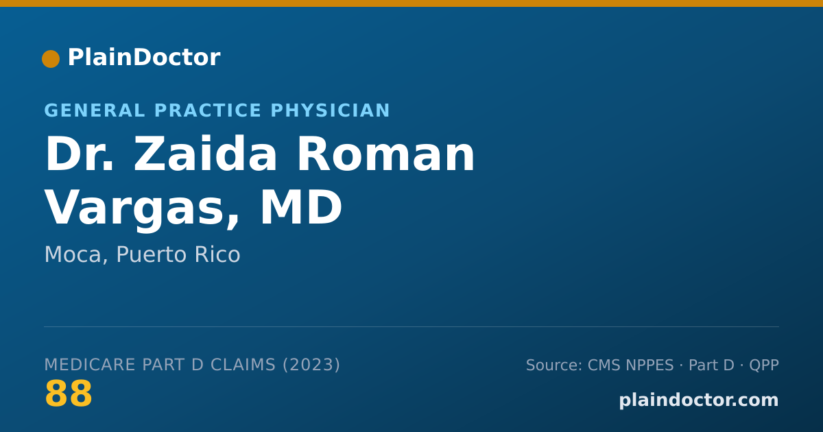 Shareable card for Zaida Roman Vargas, MD - General Practice Physician, Moca, PR