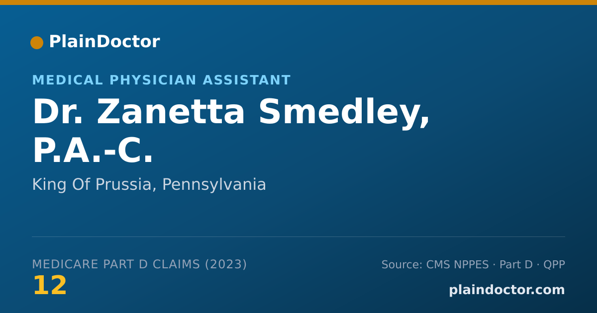 Shareable card for Zanetta Smedley, P.A.-C. - Medical Physician Assistant, King Of Prussia, PA
