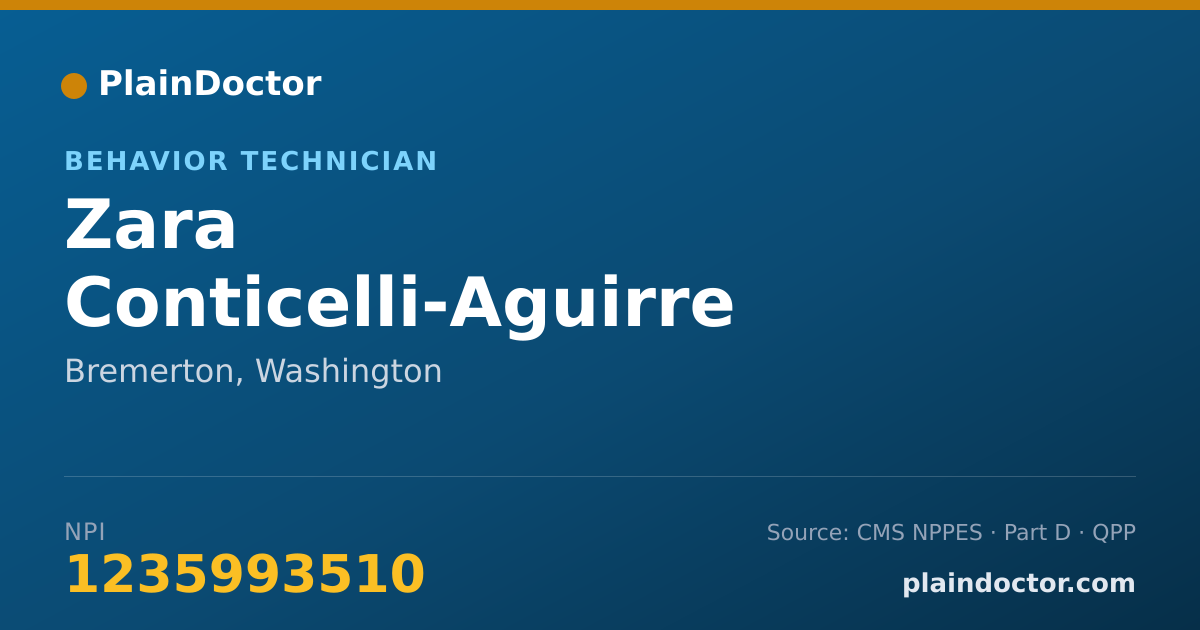 Shareable card for Zara Conticelli-Aguirre - Behavior Technician, Bremerton, WA