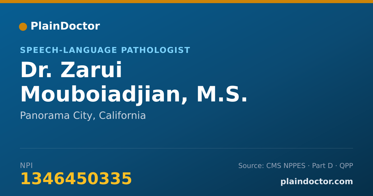 Shareable card for Zarui Mouboiadjian, M.S. - Speech-Language Pathologist, Panorama City, CA